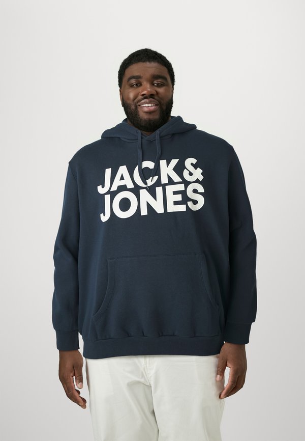 Jack & Jones JJECORP LOGO HOOD - Hoodie - navy blazer