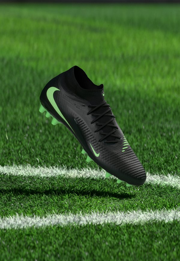 Nike Performance PHANTOM 6 HIGH ACAD AG UNISEX - Football boots artificial grass - black/illusion green