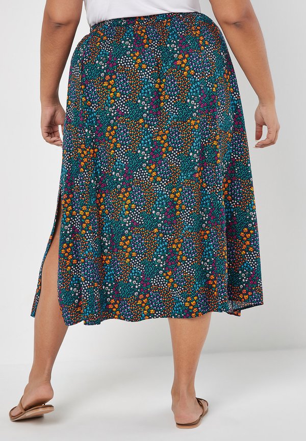 Apricot DITSY FLORAL SPLIT HEM