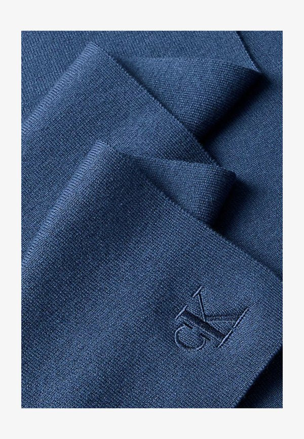 Calvin Klein MONOGRAM EMBROIDERY UNISEX - Scarf - dark blue