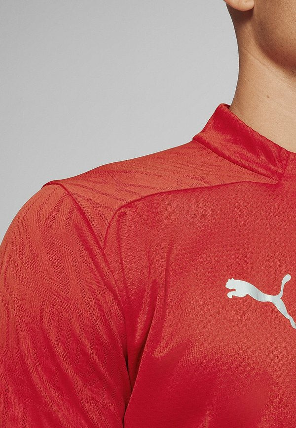 Puma TEAMFINAL TRAINING 1/4 ZIP  - Long sleeved top - rotsilbernull