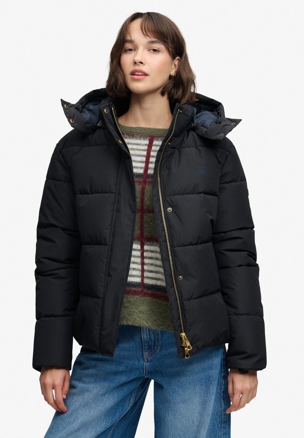 Superdry & Co SUPERDRY PREMIUM HOODED PUFFER JACKET.. - Winter jacket - black