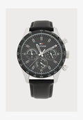 Tommy Hilfiger HAMPTON - Chronograph watch - silver-coloured/black