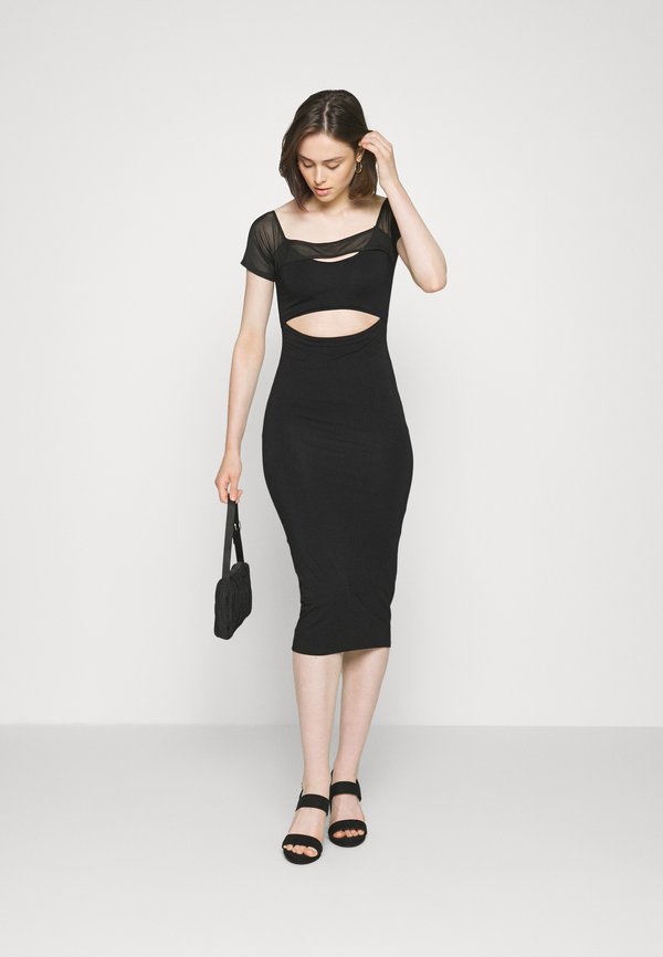 Good American OFF SHOULDER CUT OUT MIDI