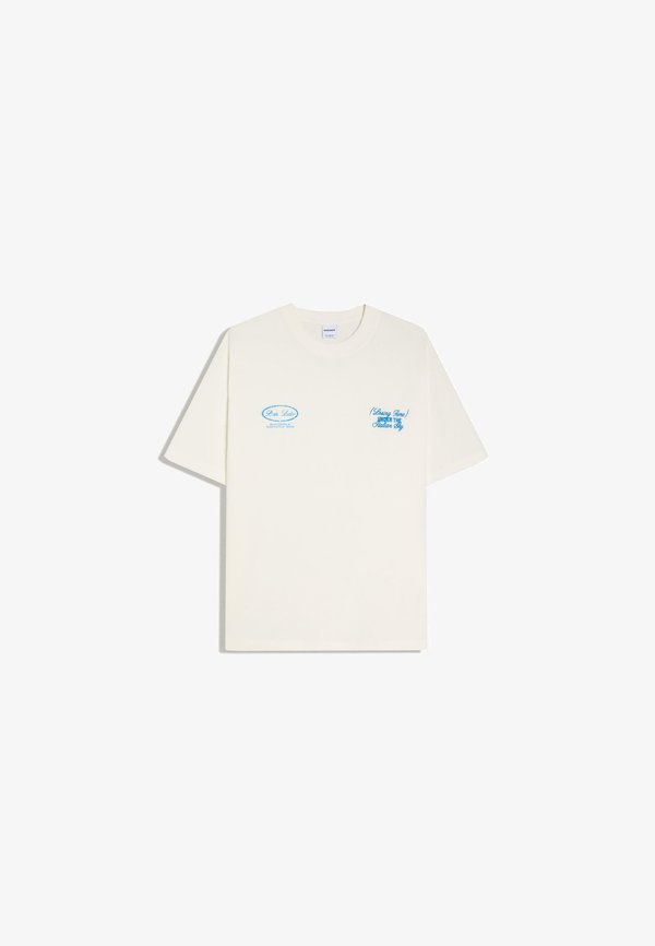 Bershka PRINTED SHORT SLEEVE - T-SHIRT - Print T-shirt - white