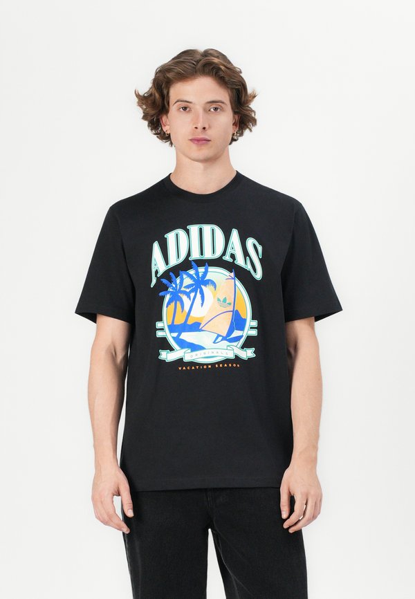 adidas Originals RETRO HOLIDAY UNISEX - Print T-shirt - black