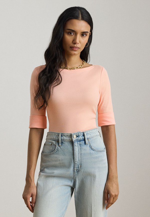 Lauren Ralph Lauren Petite STRETCH COTTON BOATNECK TEE
