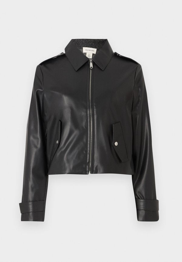 Calvin Klein Jeans MOTO JACKET - Faux leather jacket - black