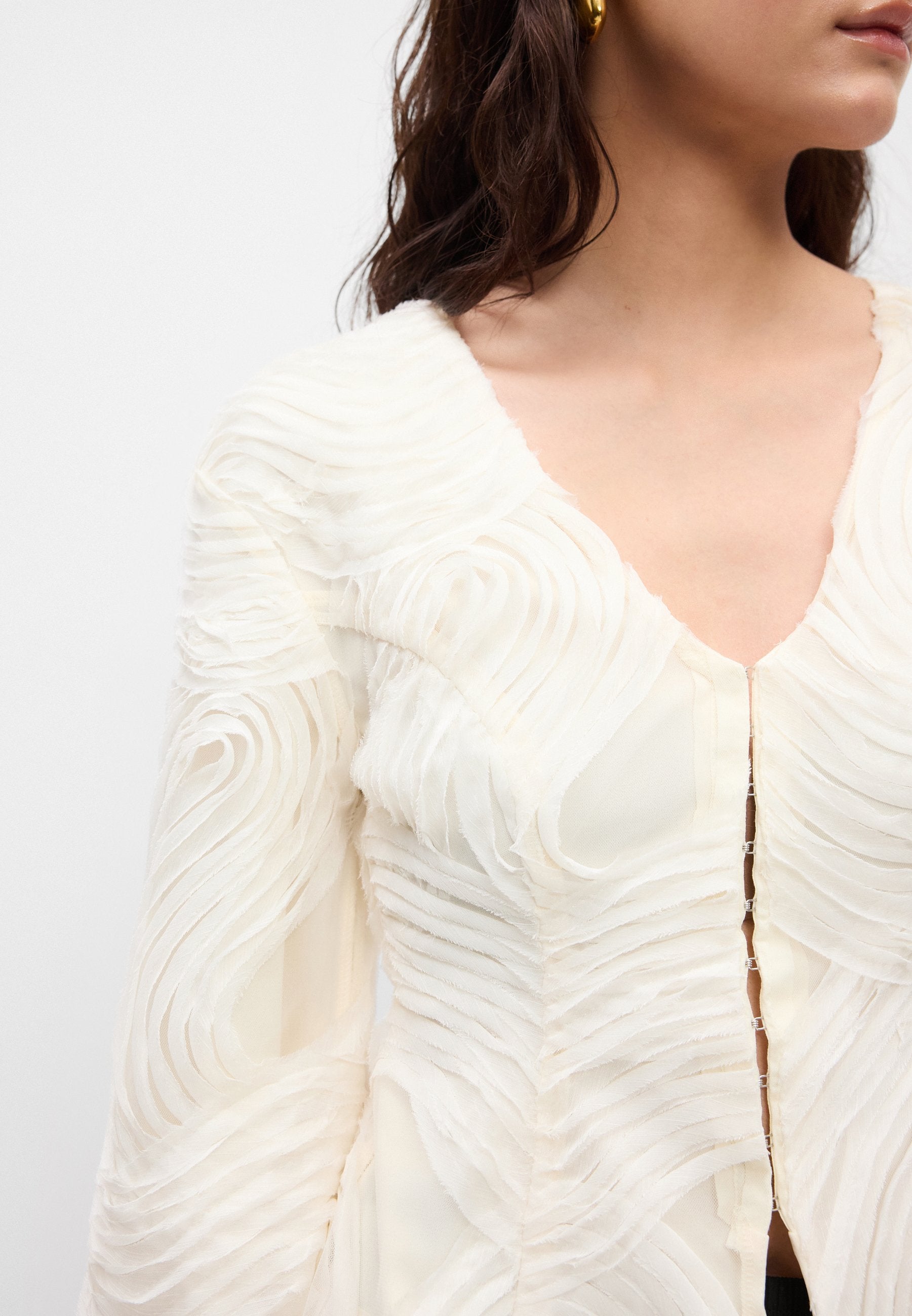 Gina Tricot SHAPED PUFF SLEEVE BLOUSE