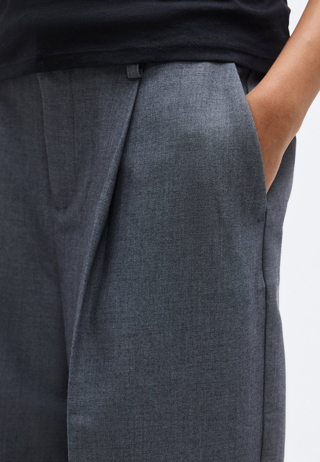 Gina Tricot Petite WIDE PLEATED TROUSERS