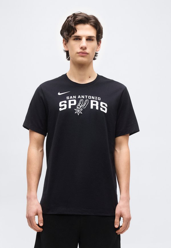 Nike Performance SAN ANTONIO SPURS LOGO TEE - Club wear - black