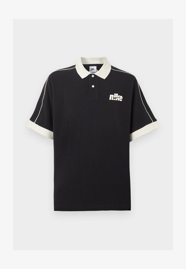 Nike Sportswear CLUB FUTBOL - Polo shirt - black/sail