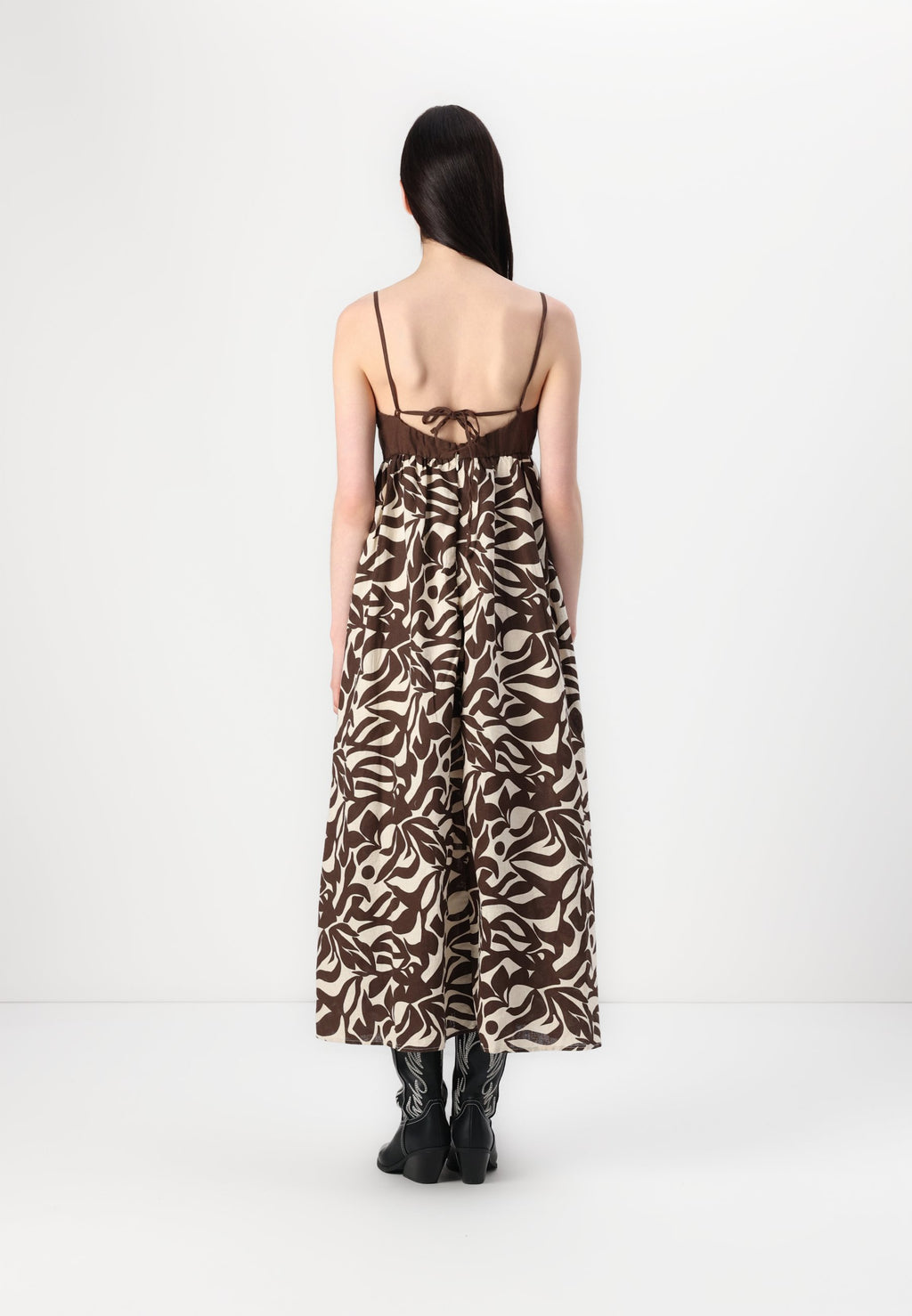 Abercrombie & Fitch Tie-Back Babydoll Maxi Dress