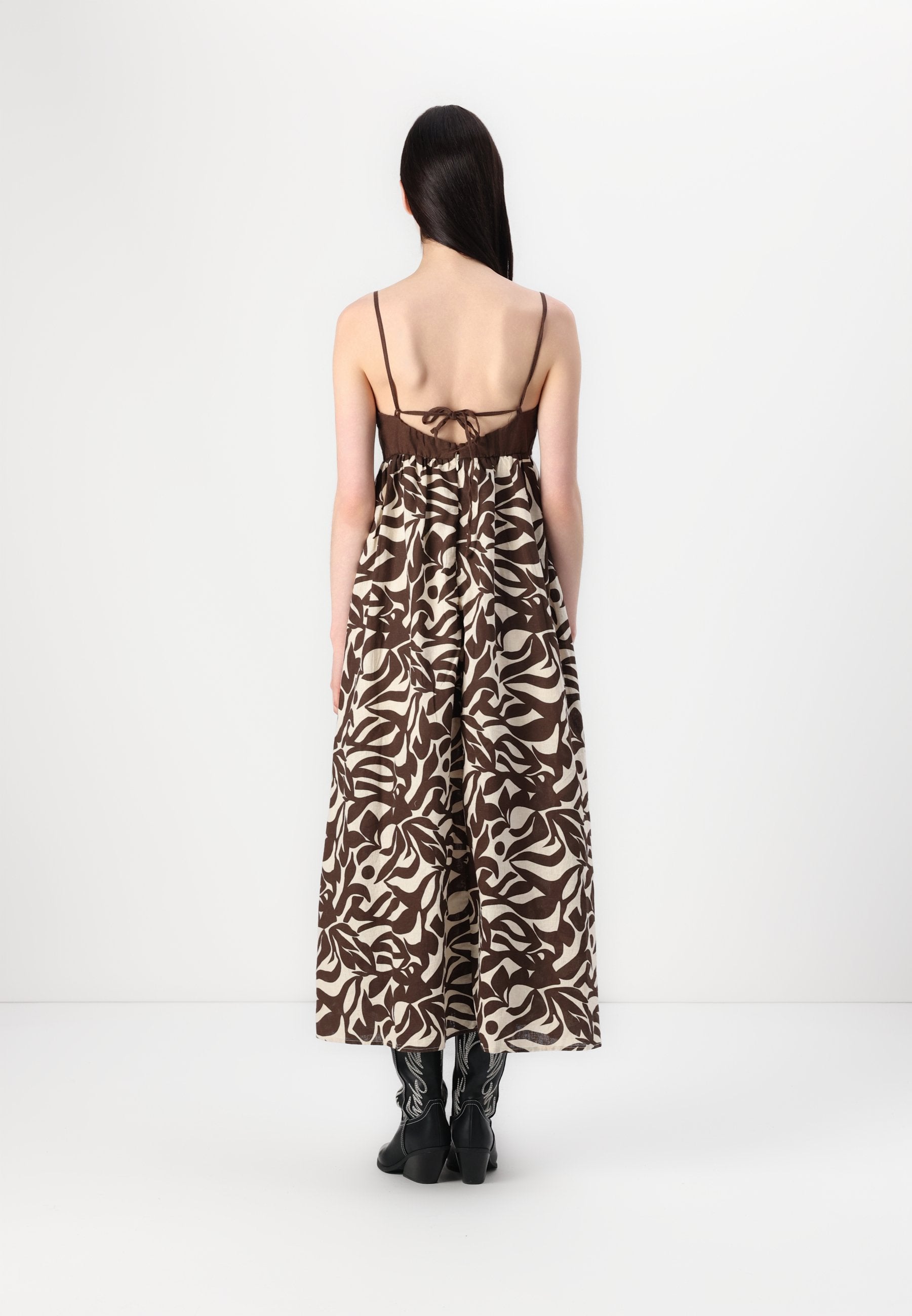 Abercrombie & Fitch Tie-Back Babydoll Maxi Dress