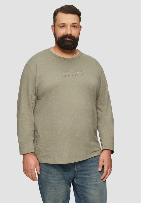 s.Oliver AUS MIT LOGO - Long sleeved top - hellbraun