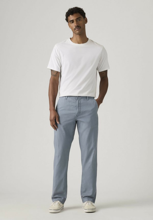 Levi's® XX CHINO AUTHENTIC RELAXED - Trousers - plaid wash – light blue twill
