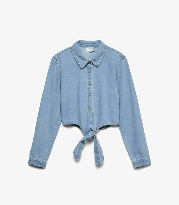 Vero Moda Denim VMMELANEY Denim - Button-down blouse - light blue denim