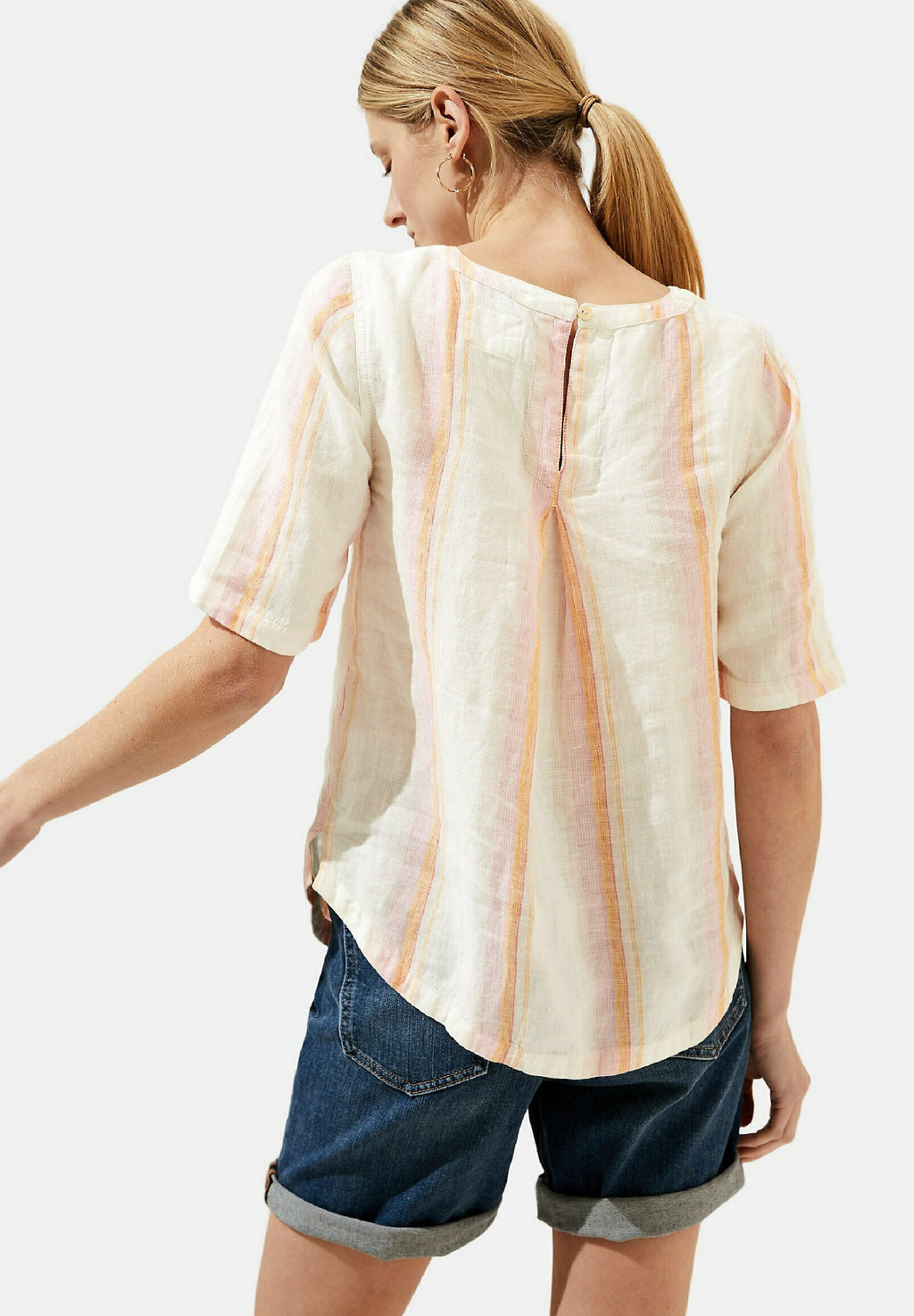 Marks & Spencer STRIPED ROUND NECK