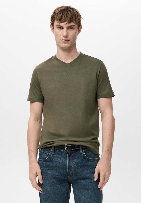 Mango ADULT - Basic T-shirt - khaki
