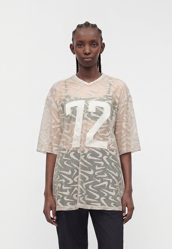 Nike Sportswear CHILL - Print T-shirt - cream/light bone/white