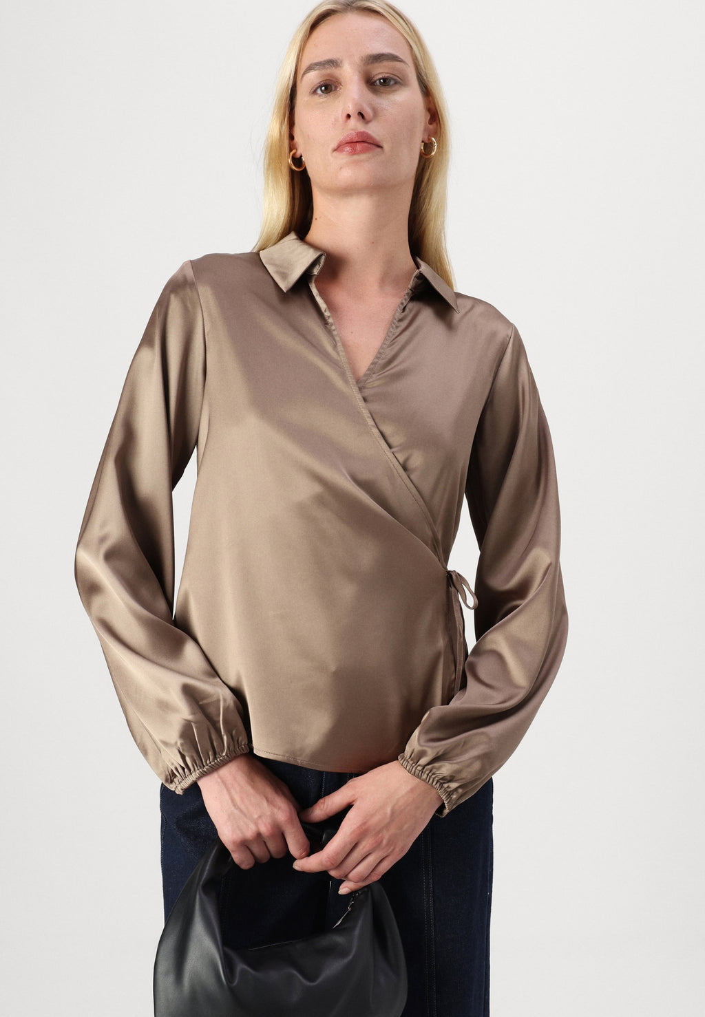 Anna Field Tall WRAPPED OVER COLLAR NECK LONG SLEEVES