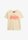 Superdry & Co VINTAGE LOGO NEON - Print T-shirt - urban cream
