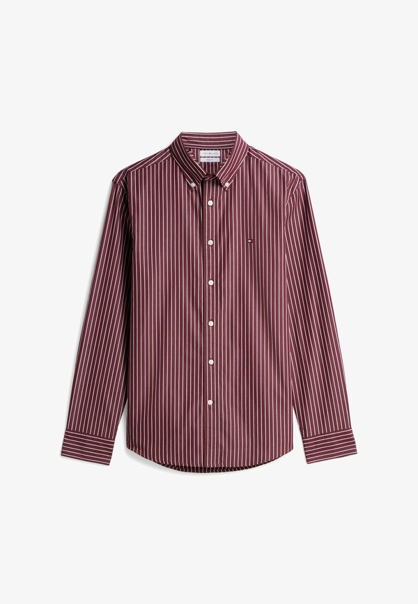 Tommy Hilfiger FLEX HAIRLINE POPLIN RF SHIRT - Shirt - deep rouge