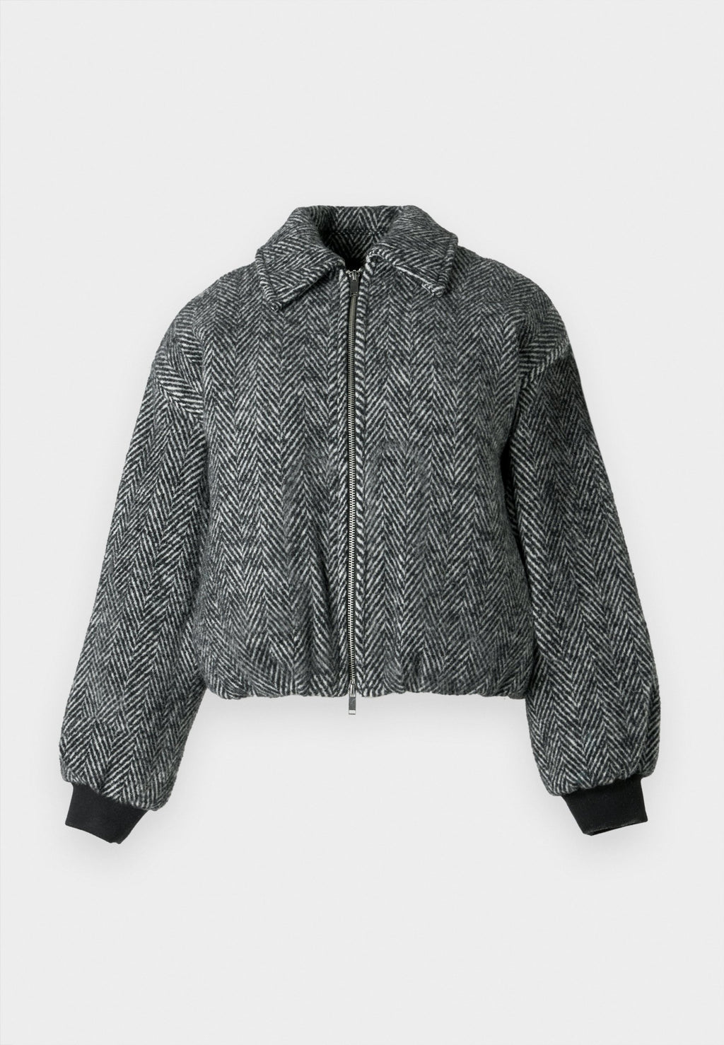 Abercrombie & Fitch BUBBLE HEM SHORT COAT HERRINGBONE
