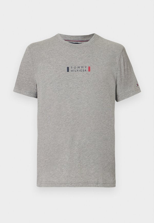 Tommy Hilfiger BRAND LOVE SMALL CENTER TEE - Basic T-shirt - medium grey heather