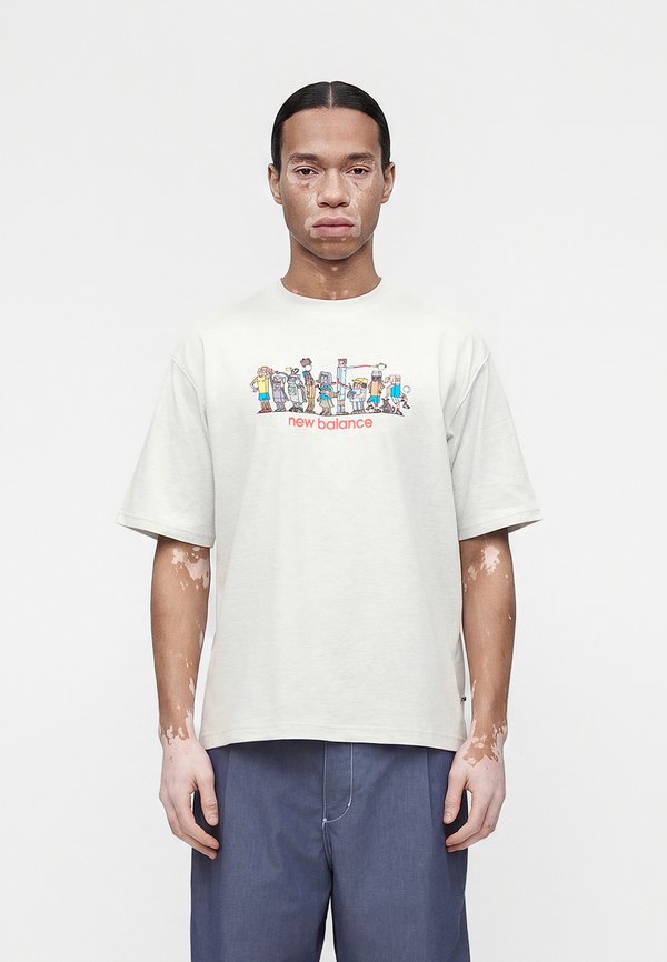 New Balance GHICA LINE UP  - Print T-shirt - ash heather