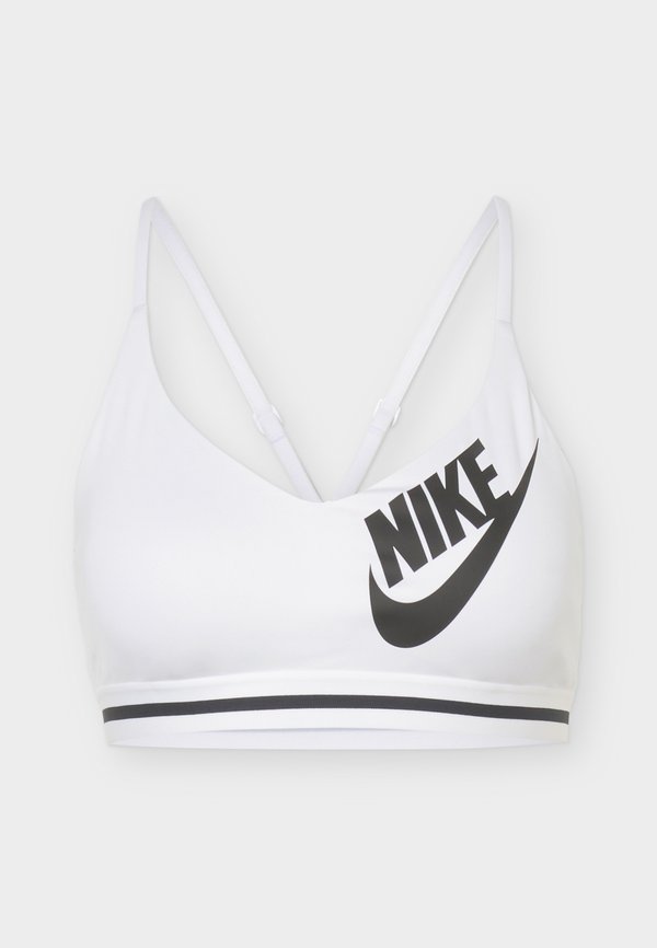 Nike Performance INDY LOGO BRA - Light support sports bra - white/black