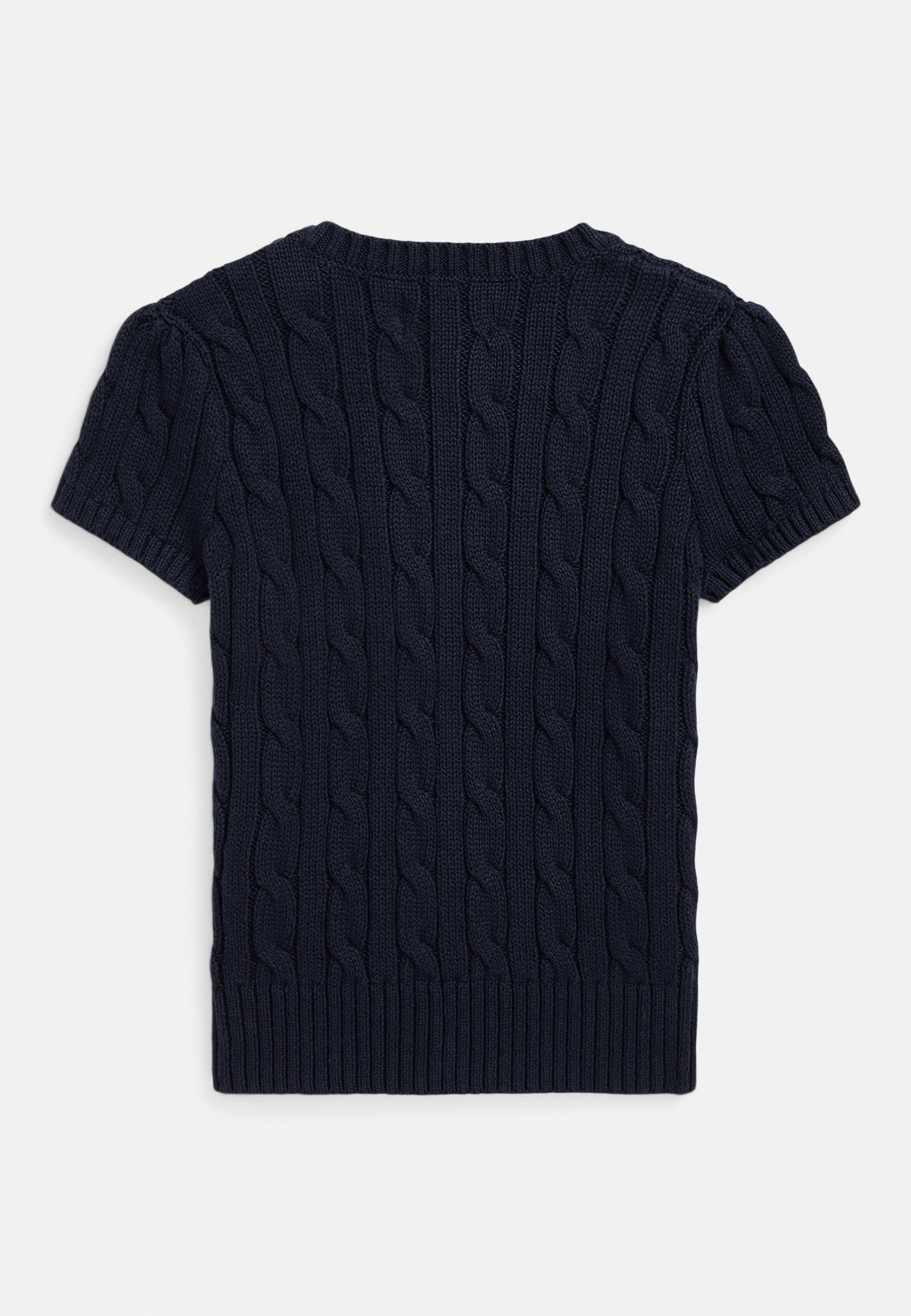 Polo Ralph Lauren CABLE-KNIT COTTON SHORT-SLEEVE SWEATER