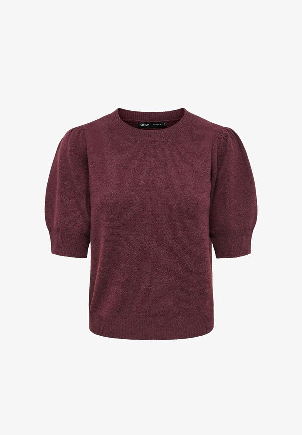 ONLY ONLRICA 2/4 PULLOVER KNT NOOS - Basic T-shirt - zinfandel