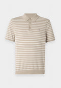 Tommy Hilfiger REGULAR FIT KNIT POLO SHIRT - Polo shirt - sandalwool/ivory petal