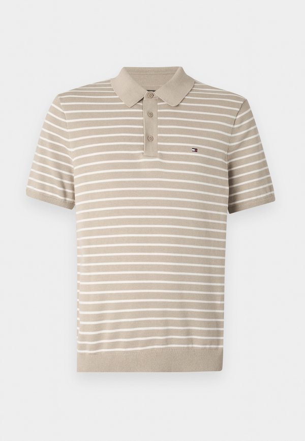 Tommy Hilfiger REGULAR FIT KNIT POLO SHIRT - Polo shirt - sandalwool/ivory petal