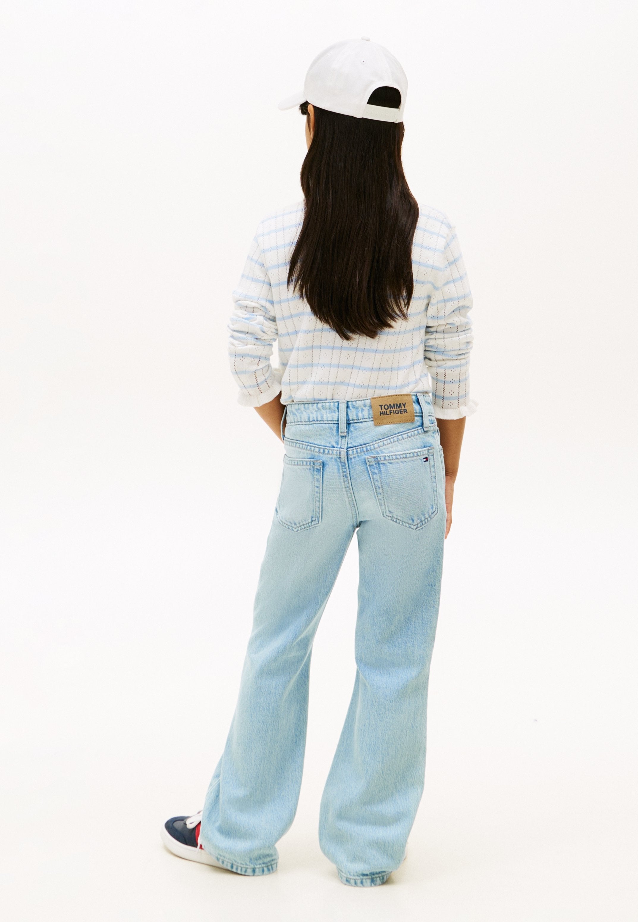 DISTRESSED FLARED LEG JEANS Media 4