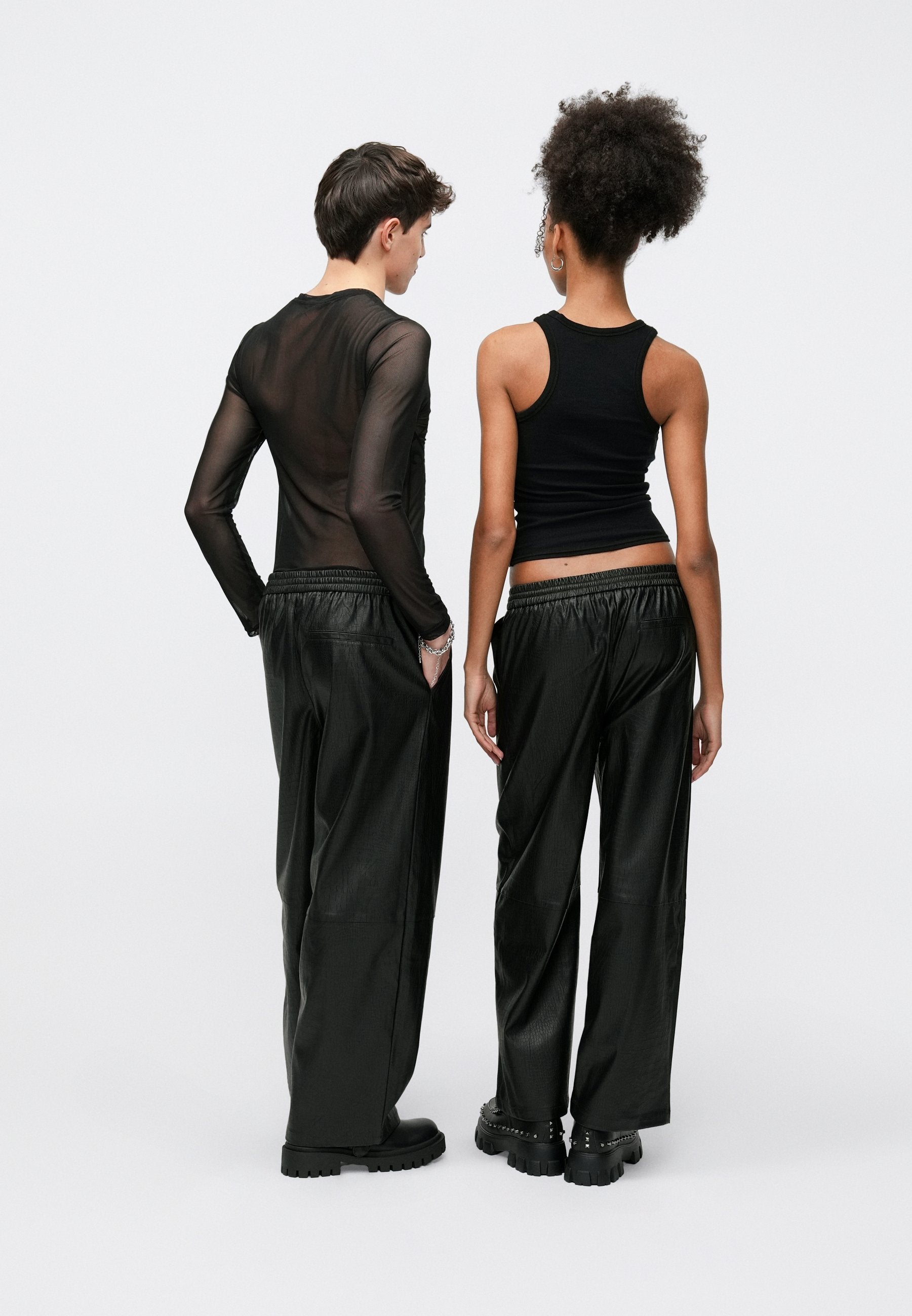 YOURTURN UNISEX PU PARTY TROUSERS