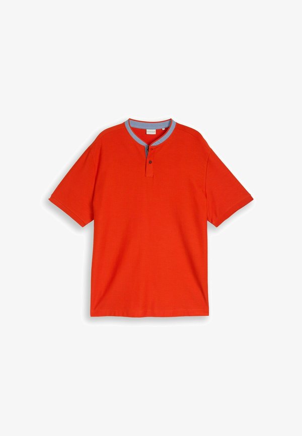 TOM TAILOR TOM TAILOR POLOSHIRTS PLUS SIZE - POLOSHIRT MIT STEHKRAGEN - Basic T-shirt - orange red