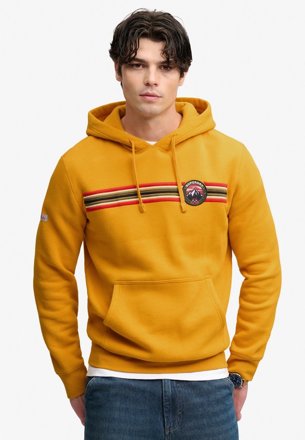 Superdry & Co SUPERDRY OUTDOORS STRIPE LOGO HOODIE.. - Hoodie - horizon yellow
