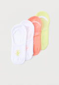 Tommy Hilfiger 4 PACK - Invisible socks - coral/lime
