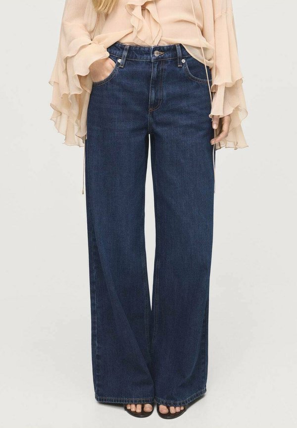 Mango Flared Jeans - dark blue