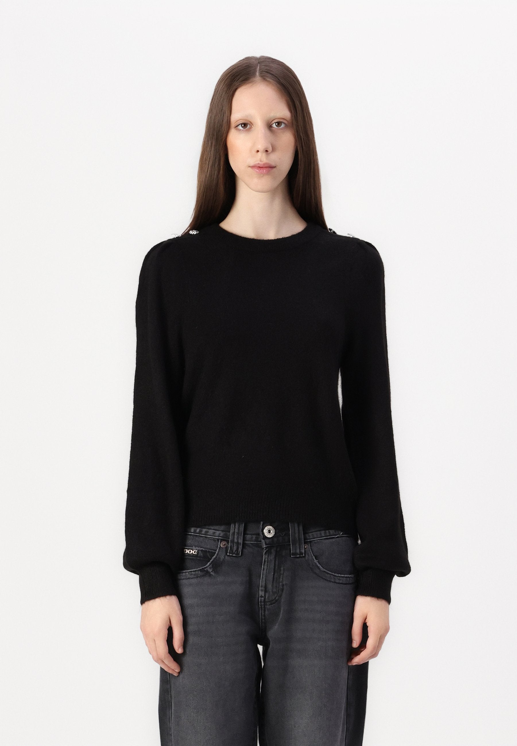 JDY JDYELANORA O NECK BUTTON