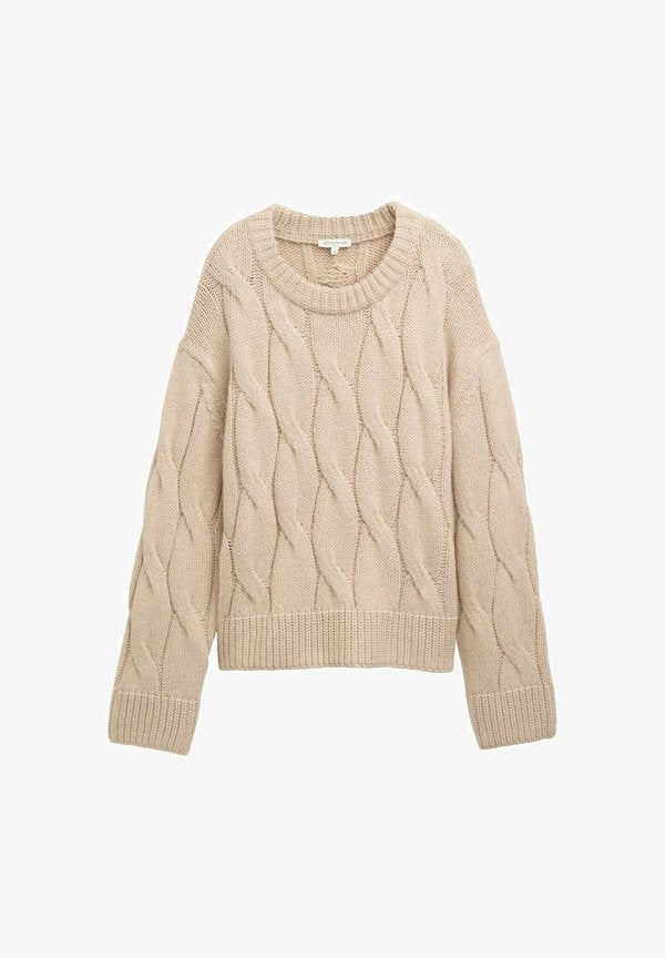 TOM TAILOR Jumper - soft taupe melange