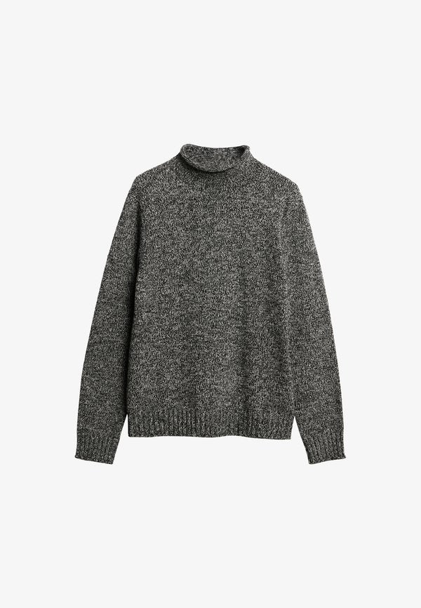 Superdry & Co ROLL NECK - Jumper - black marl