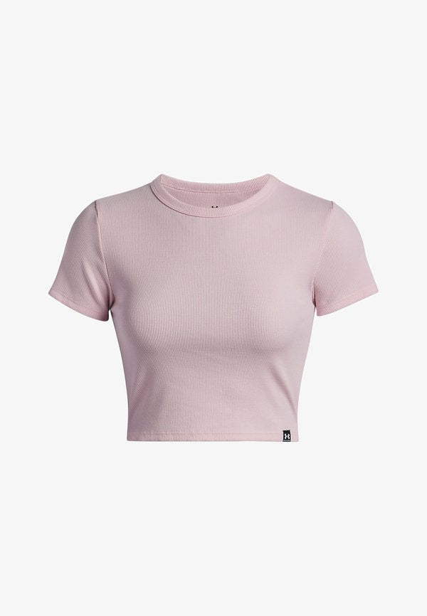Under Armour RIVAL RIB - Sports T-shirt - prime pink