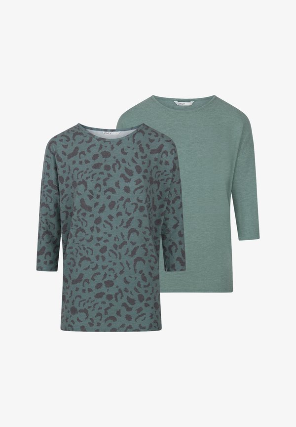 ONLY GLAMOUR 2 PACK - Long sleeved top - chinois green