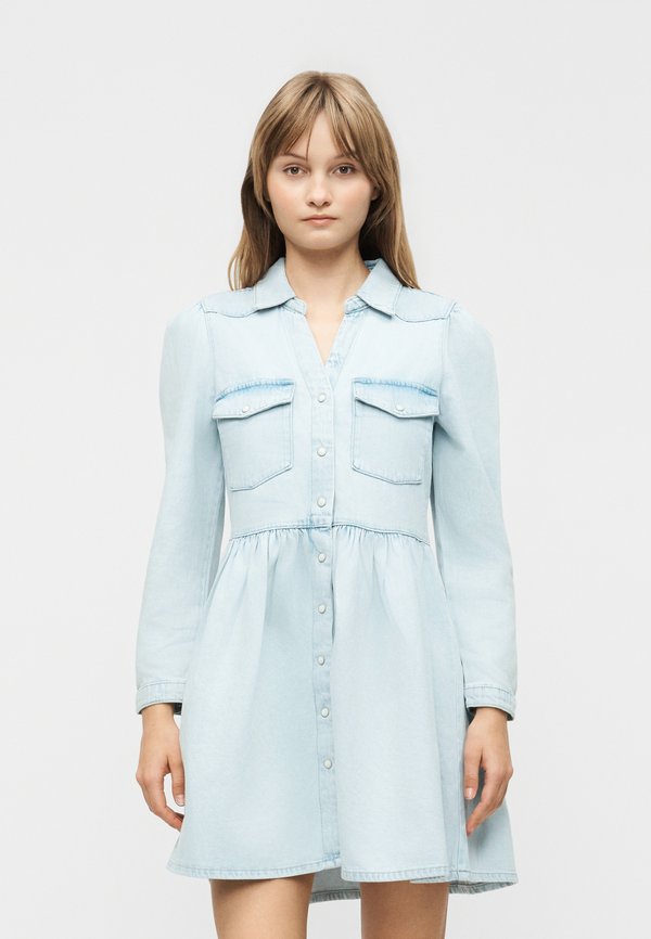 ONLY ONLCYRUS DRESS  - Denim dress - light blue denim