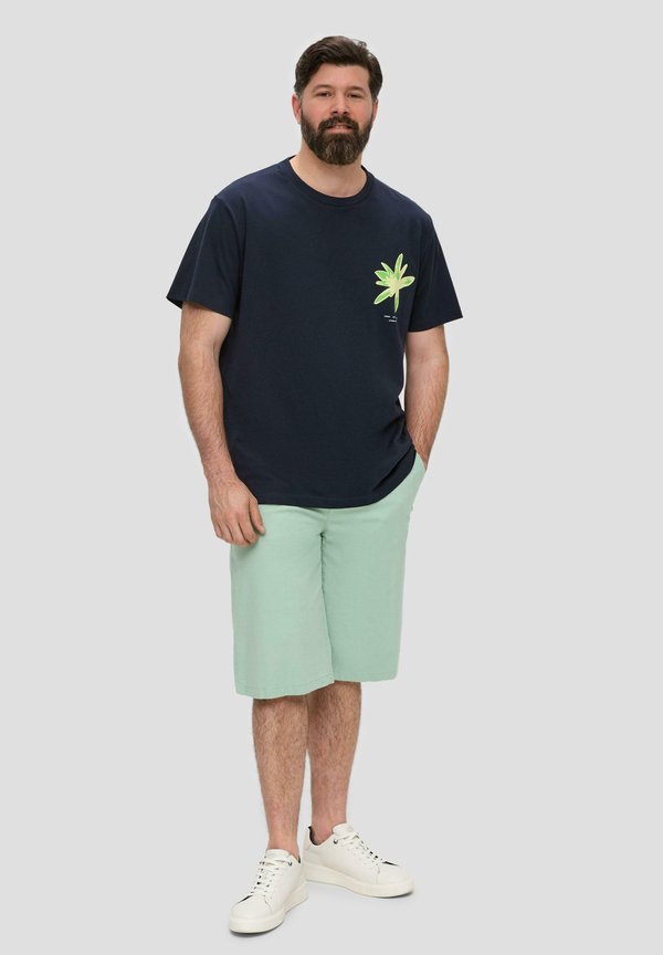 s.Oliver BERMUDA MIT SCHLAUFEN - Shorts - ozeangrün