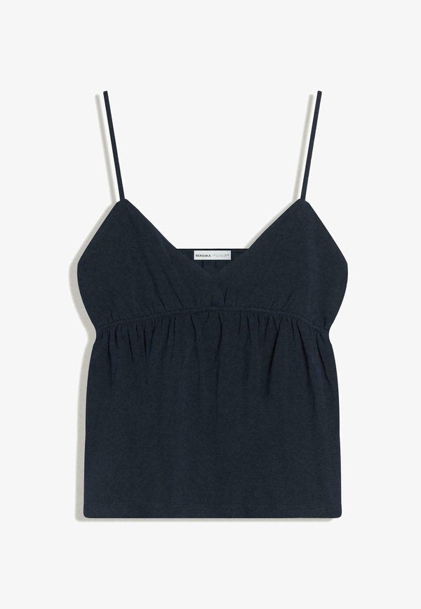 Bershka STRAPPY RUFFLED - TOP 01228134 - Top - royal blue