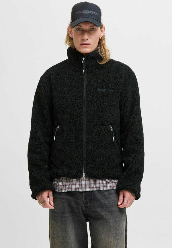 Jack & Jones Teddy Teddy - Fleece jacket - black